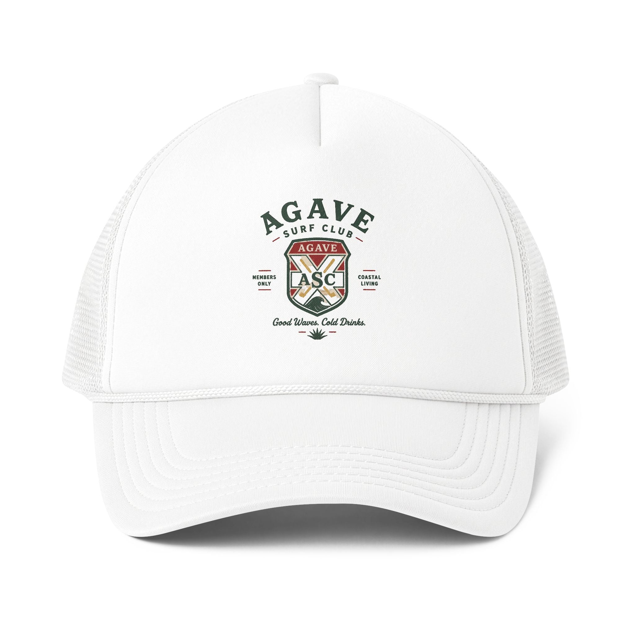 Agave Surf Club Trucker Cap — Vintage Beach Surfing Hat