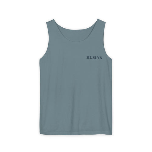 Kuslyn Skull Tank Top — "Low Tide High Times" Graphic Beach Tank