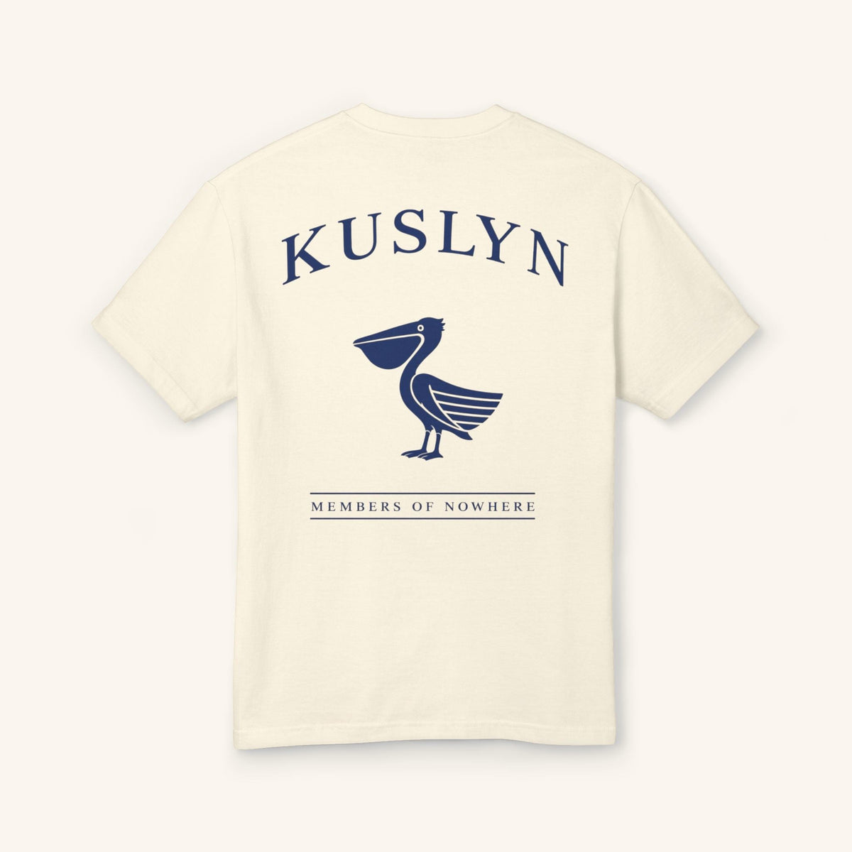 Pelican Logo Tee - Faded Cream - back