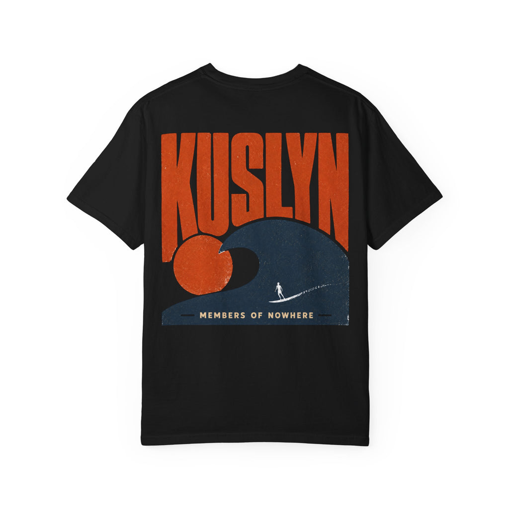 Kuslyn Wave Graphic T‑Shirt — "Members of Nowhere" Back Print