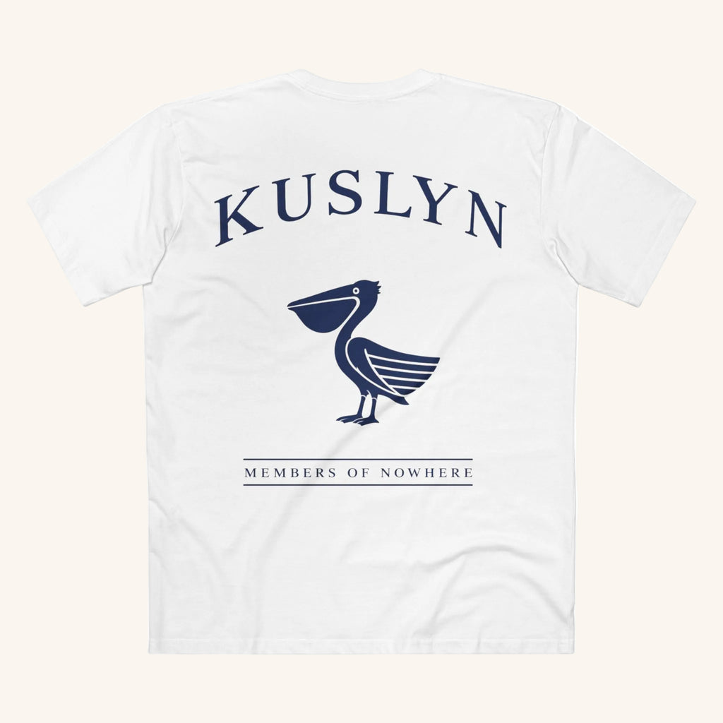 Kuslyn Pelican Logo Tee — 'KUSLYN' Members of Nowhere Graphic T‑Shirt