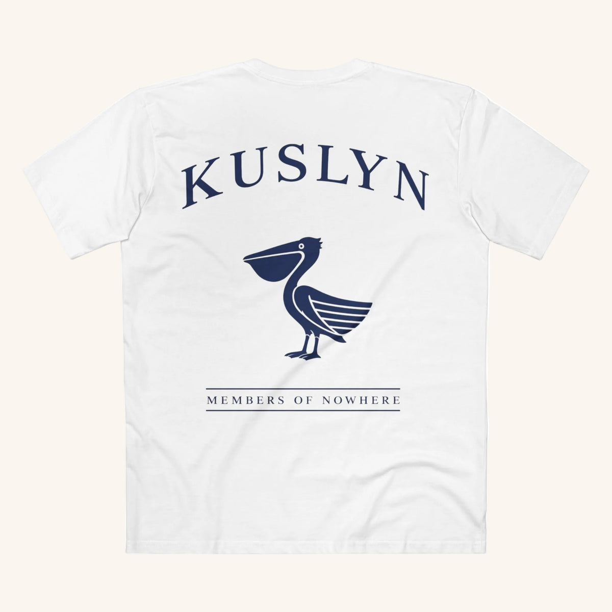 Kuslyn Pelican Logo Tee — 'KUSLYN' Members of Nowhere Graphic T‑Shirt