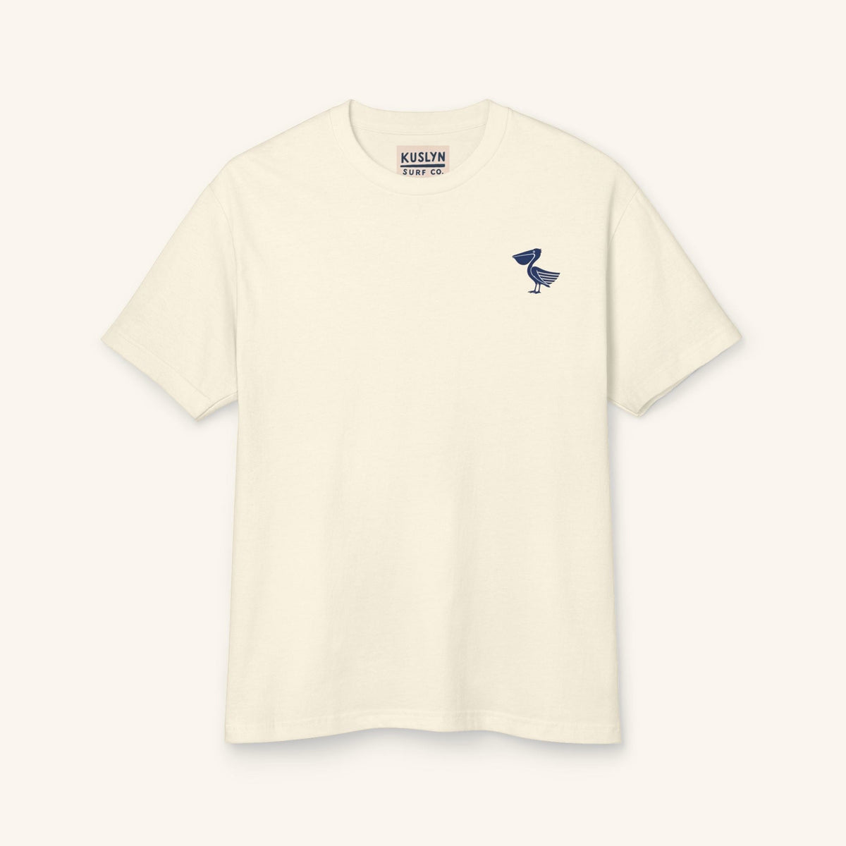 Pelican Logo Tee - Faded Cream - front