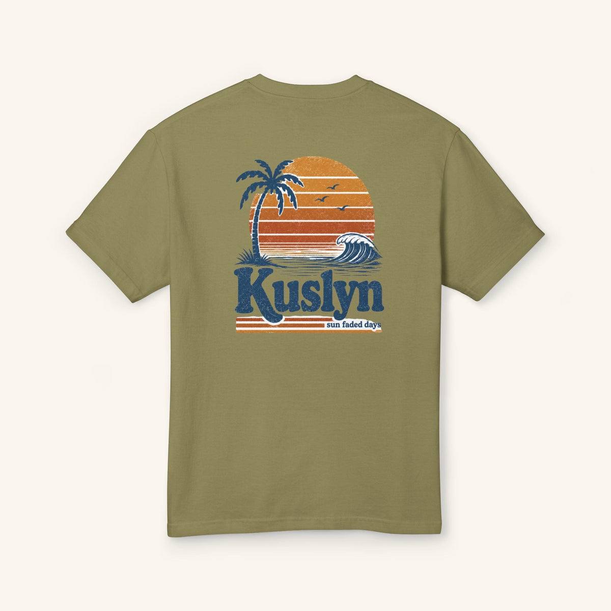Sun-Faded Days Tee - Faded Army - back