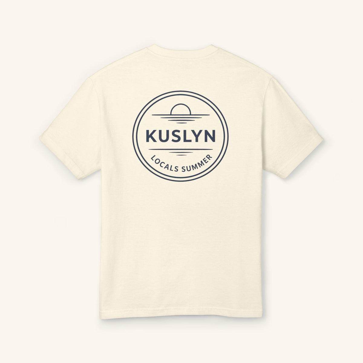 Locals Summer Tee - Faded Cream - back