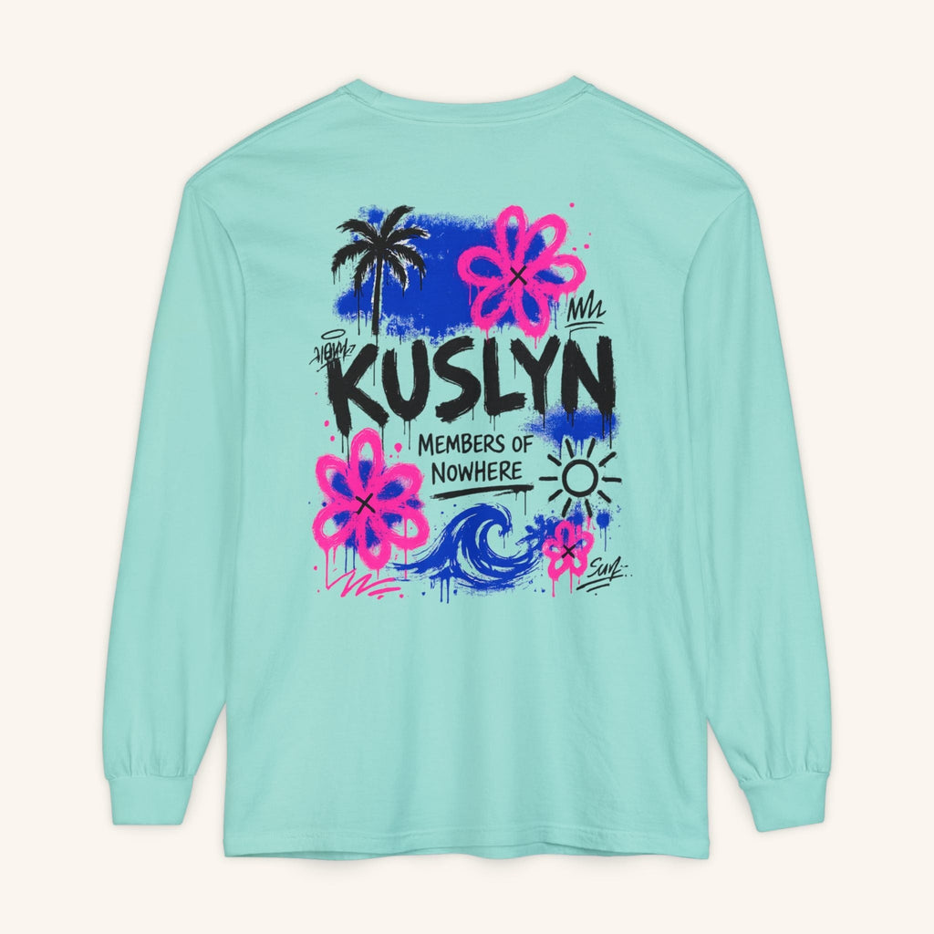 Beach Vibes Long Sleeve - Chalky Mint - back