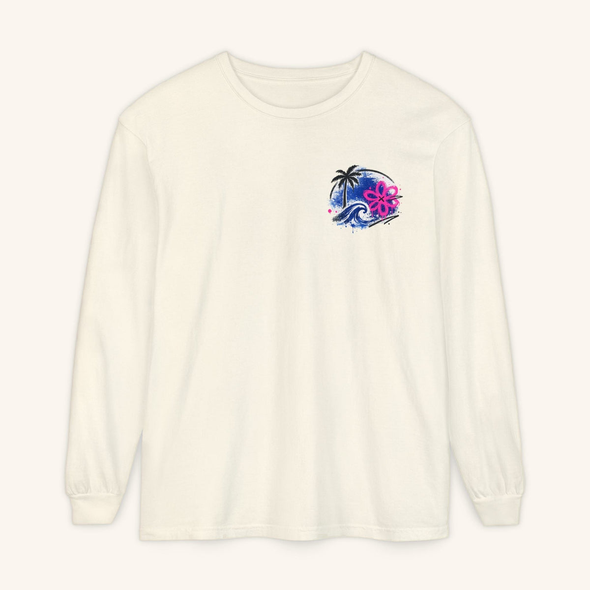 Beach Vibes Long Sleeve - Ivory - front