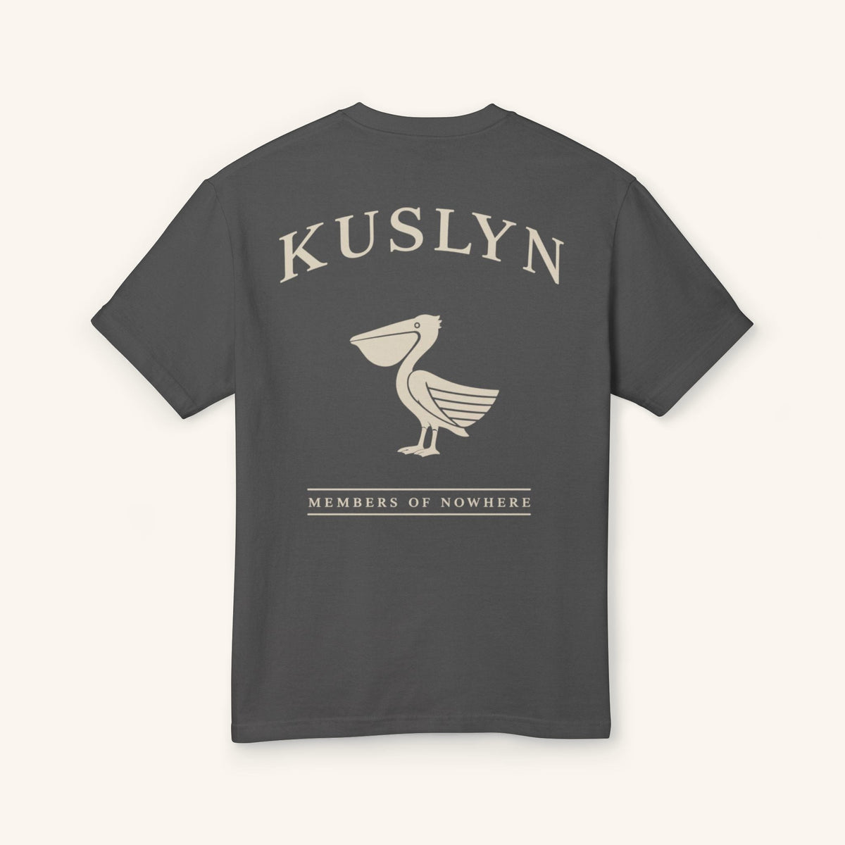Pelican Logo Tee - Faded Black - back
