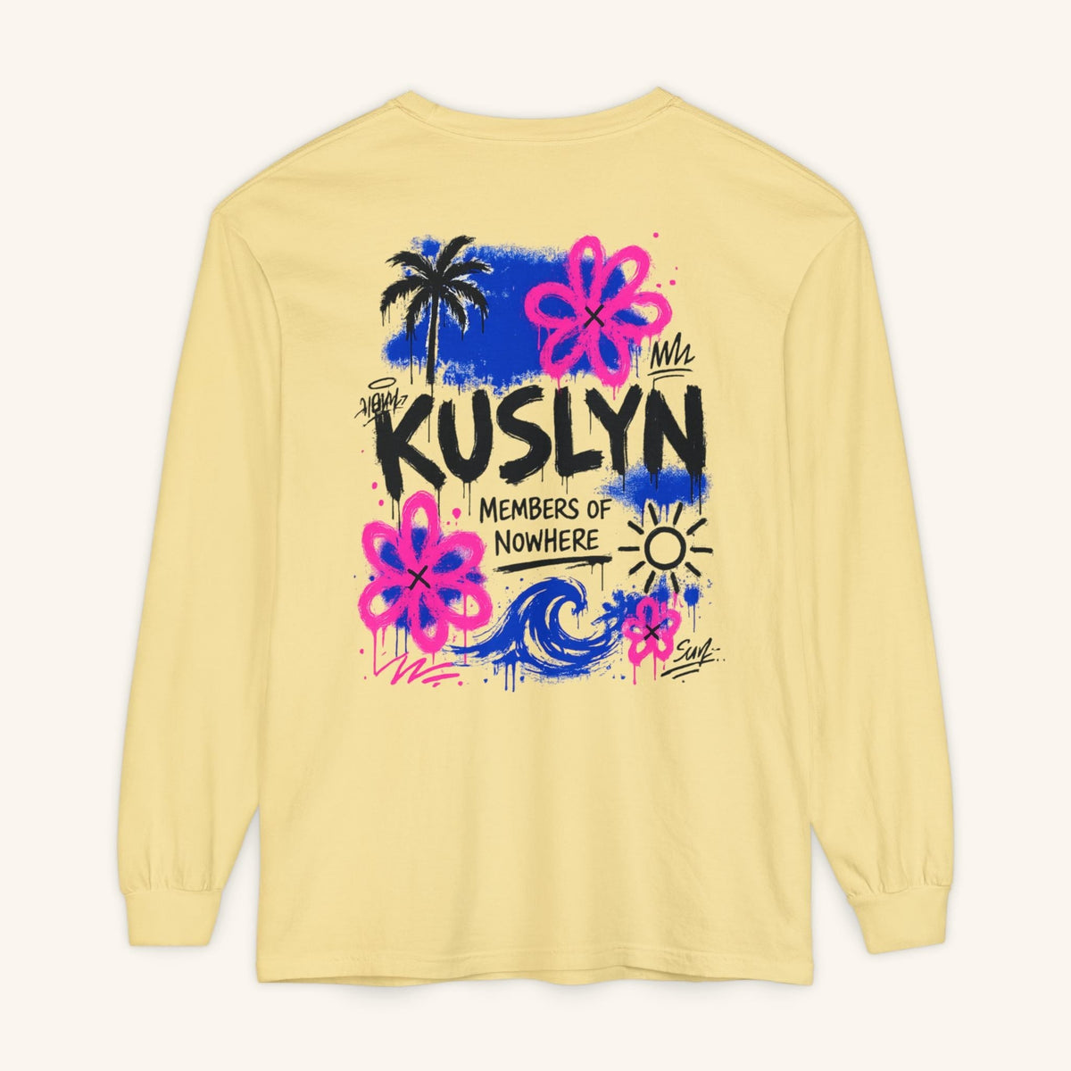 Beach Vibes Long Sleeve - Butter - back