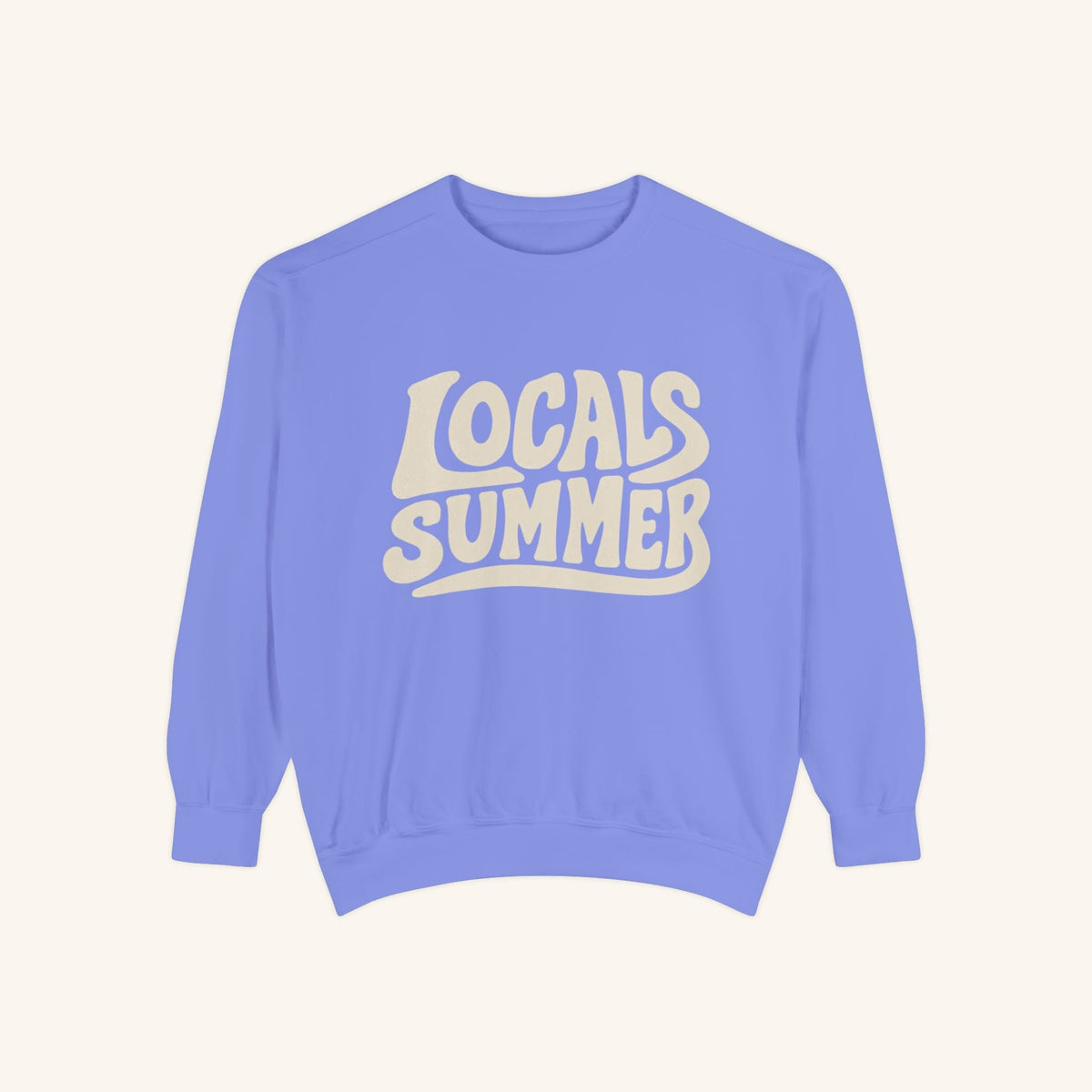 Locals Summer Crewneck - Flo Blue - front