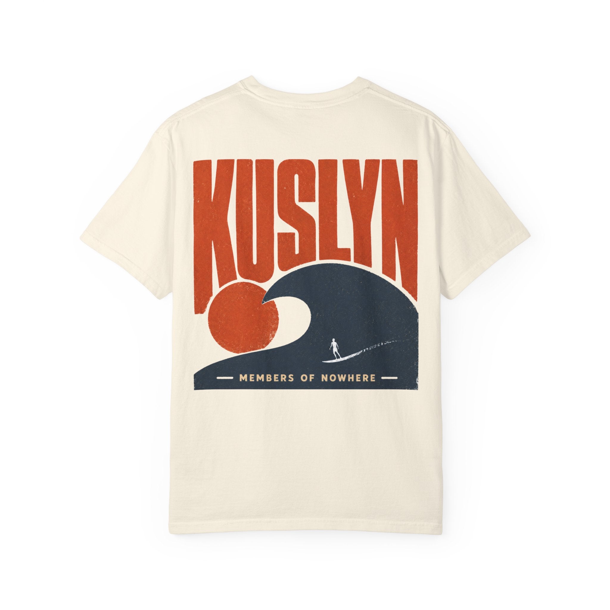Kuslyn Wave Graphic T‑Shirt — "Members of Nowhere" Back Print