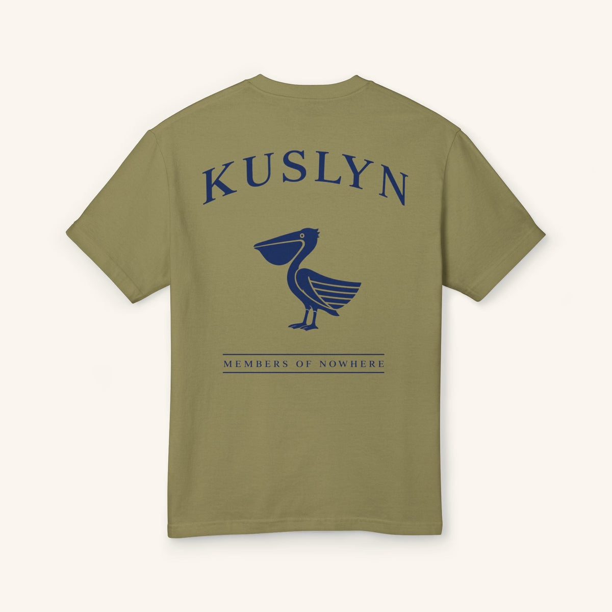 Pelican Logo Tee - Faded Army - back