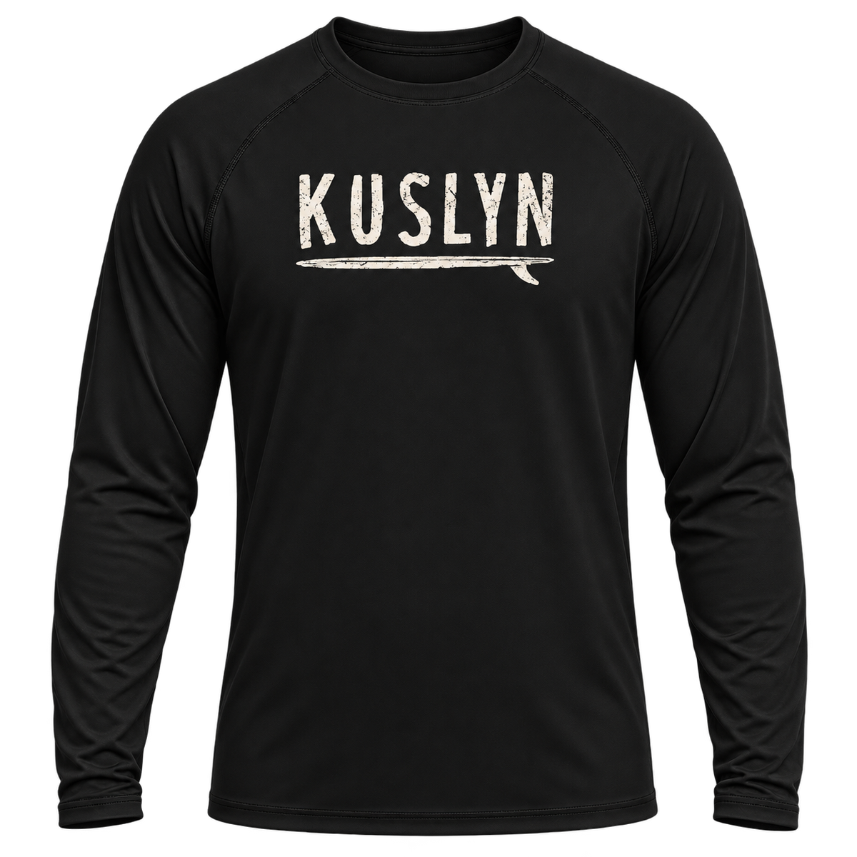 Kuslyn Long Sleeve Rashguard Tee — Surf-Inspired Logo Beach Shirt