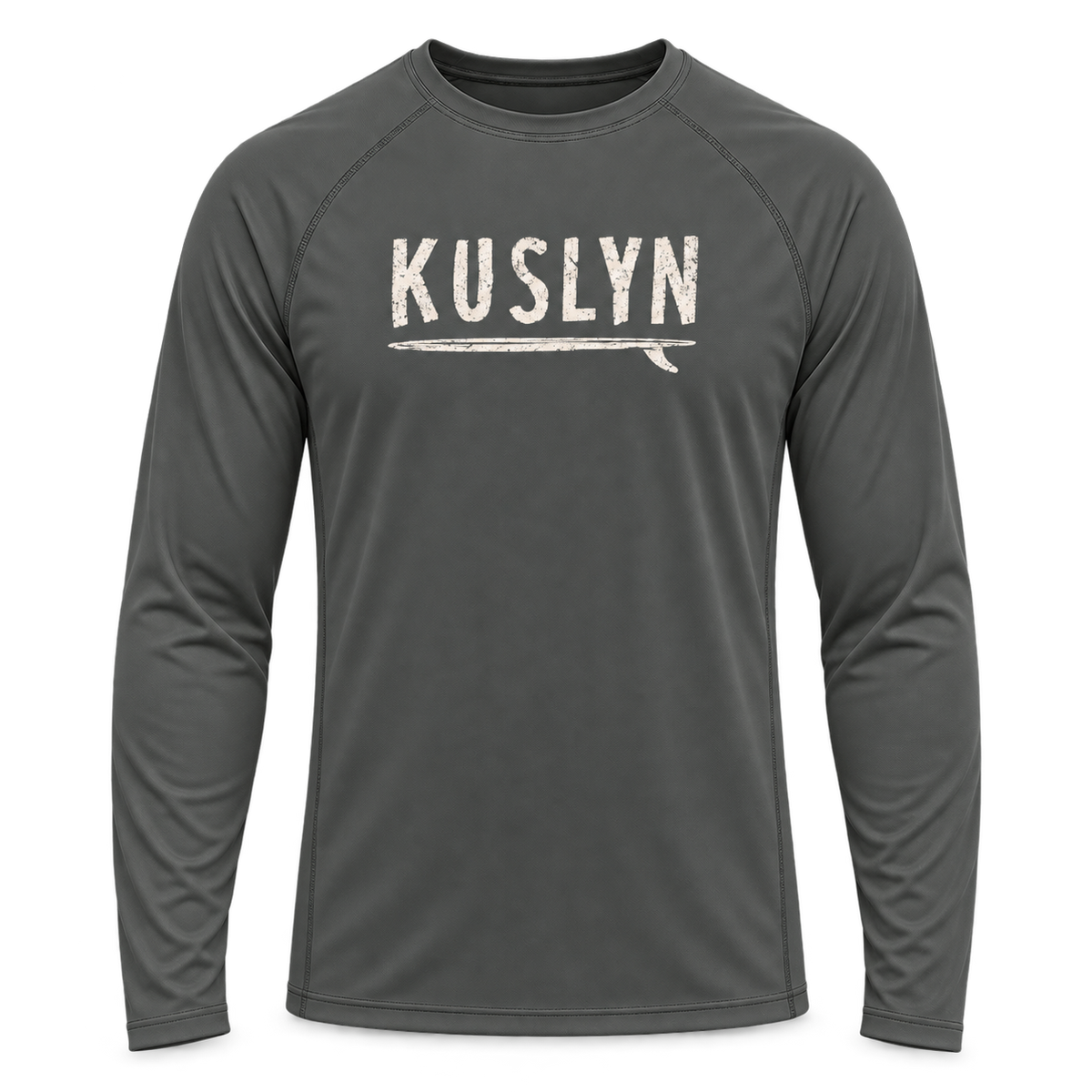 Kuslyn Long Sleeve Rashguard Tee — Surf-Inspired Logo Beach Shirt
