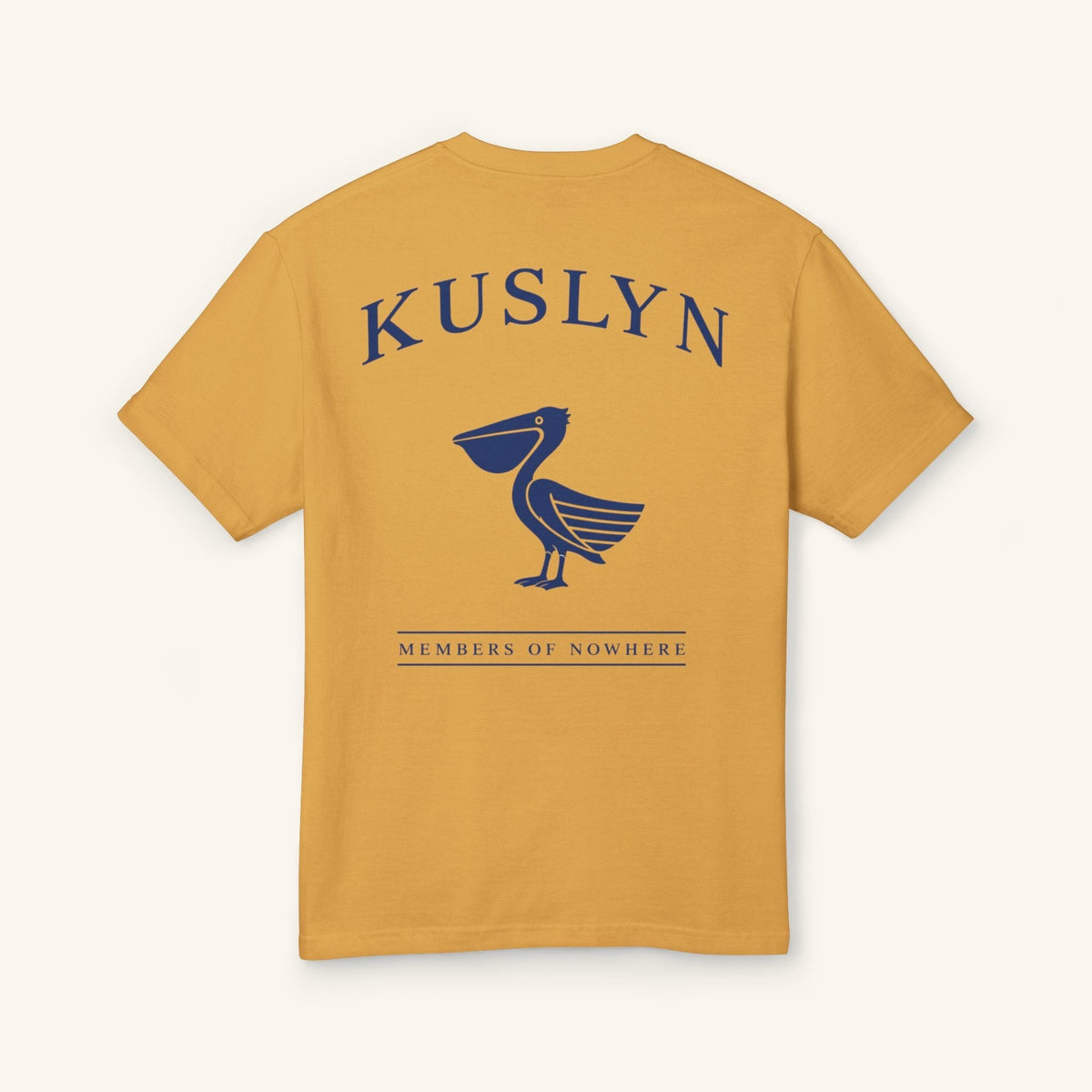 Pelican Logo Tee - Faded Mustard - back