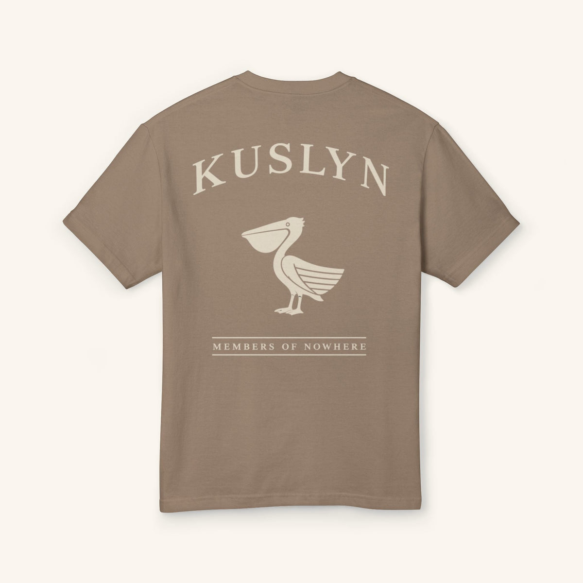 Pelican Logo Tee - Faded Brown - back
