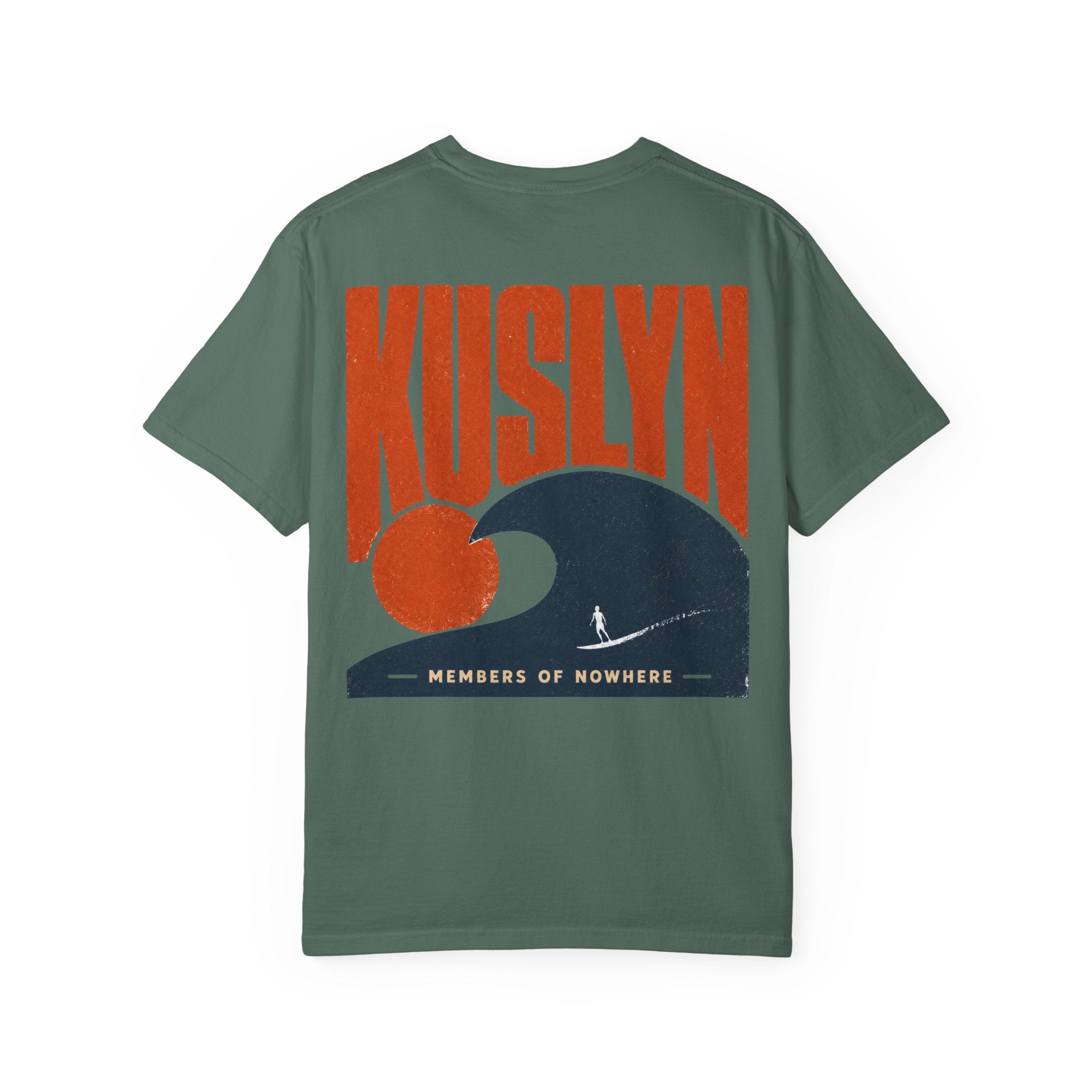 Kuslyn Wave Graphic T‑Shirt — "Members of Nowhere" Back Print