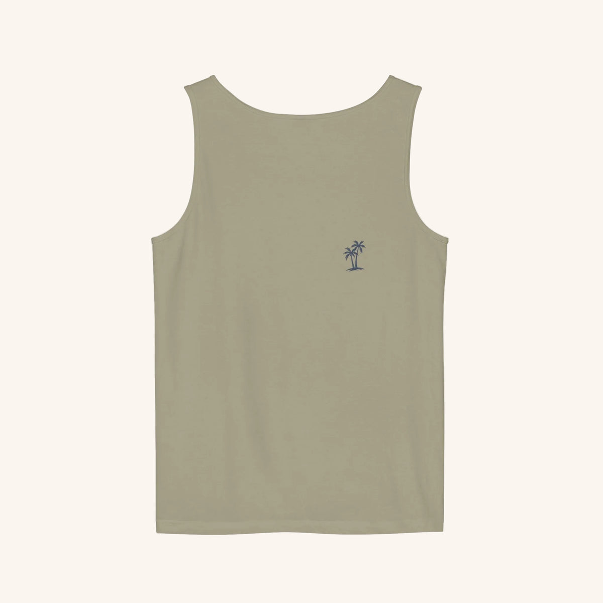 Kuslyn Surf Co. Graphic Tank Top — Minimal Beach Palm Logo