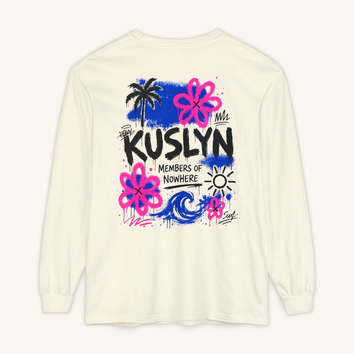 Beach Vibes Long Sleeve - Ivory - back