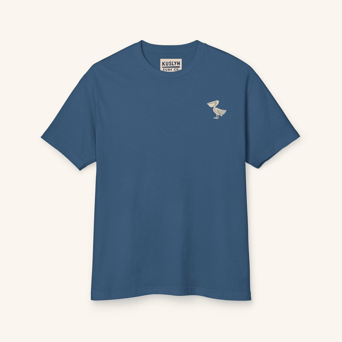 Pelican Logo Tee - Faded Navy - front