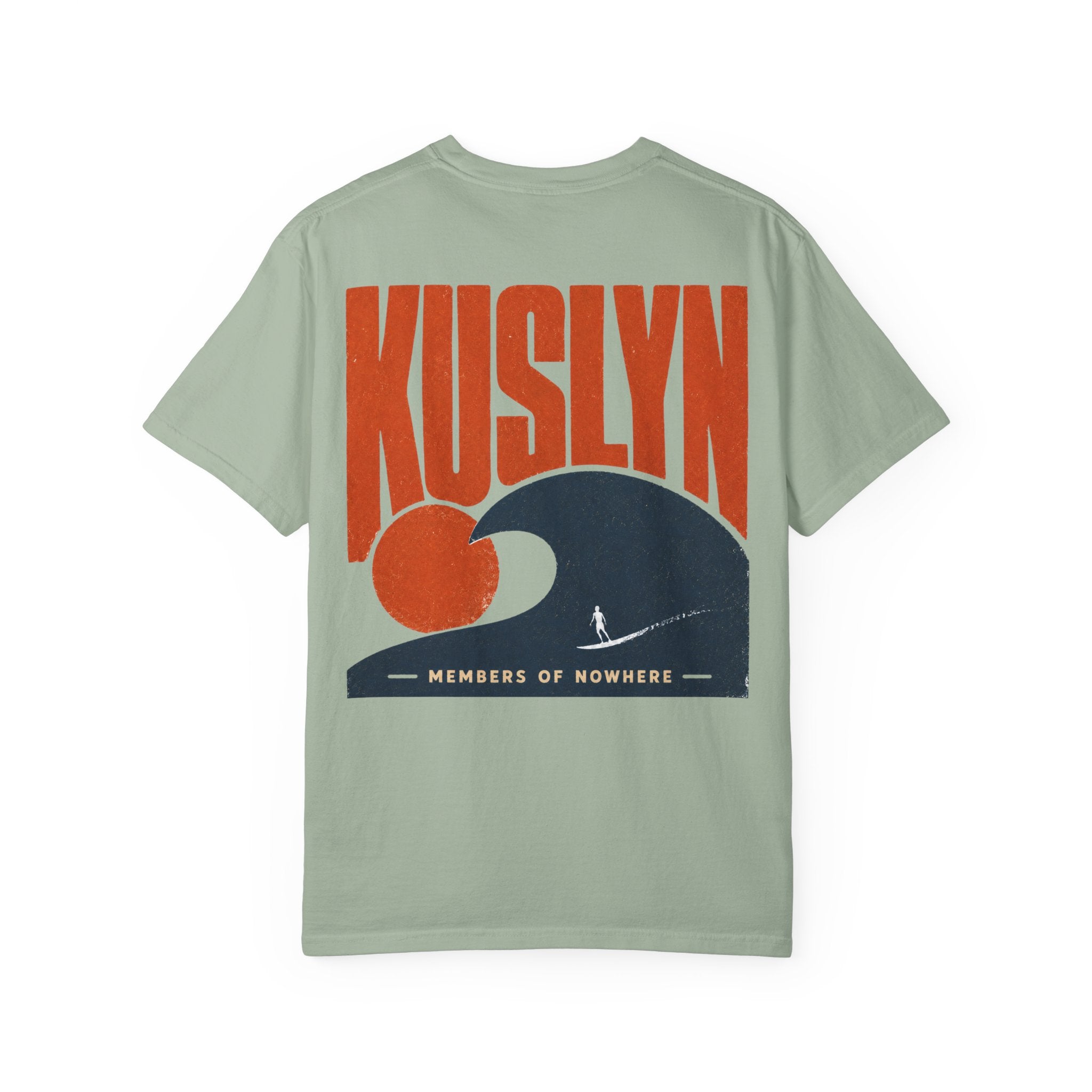 Kuslyn Wave Graphic T‑Shirt — "Members of Nowhere" Back Print
