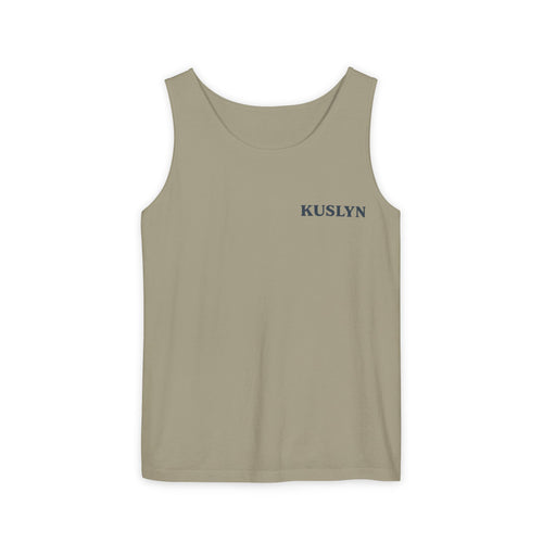 Kuslyn Skull Tank Top — "Low Tide High Times" Graphic Beach Tank
