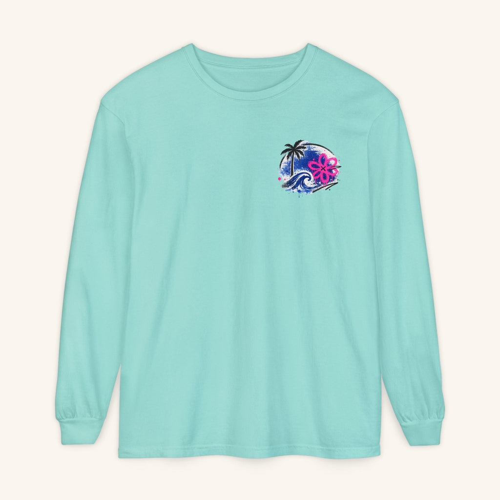 Beach Vibes Long Sleeve - Chalky Mint - front