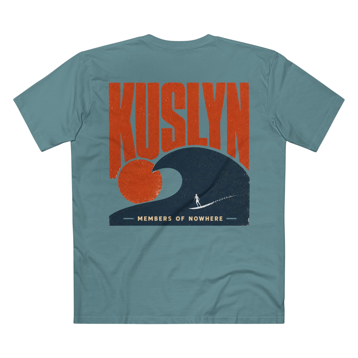 Kuslyn Wave Tee — 'Members of Nowhere' Surf Graphic T-Shirt