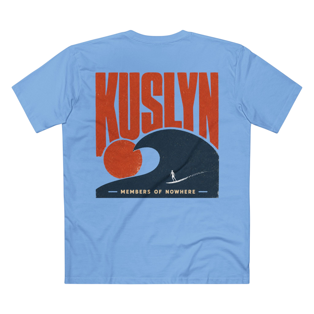 Kuslyn Wave Tee — 'Members of Nowhere' Surf Graphic T-Shirt