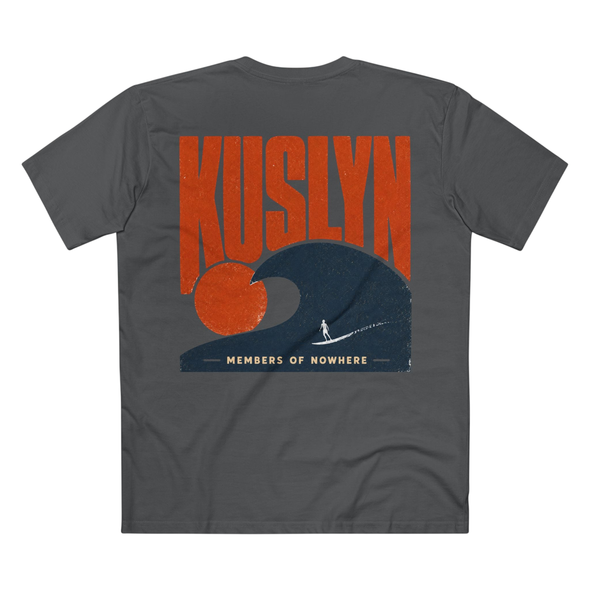Kuslyn Wave Tee — 'Members of Nowhere' Surf Graphic T-Shirt