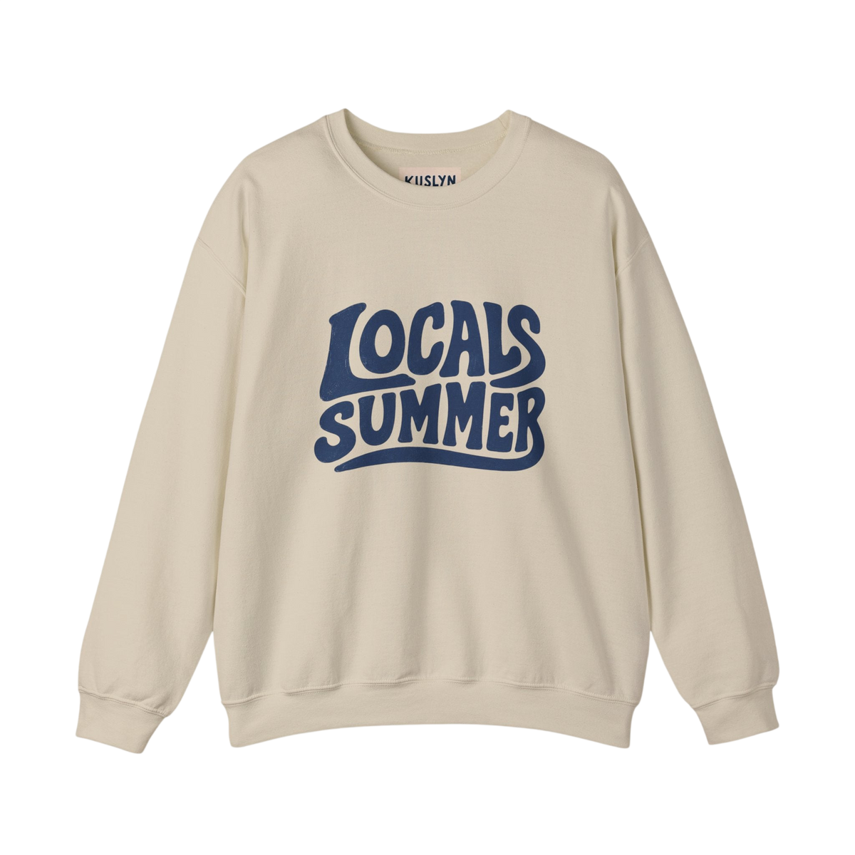 Locals Summer Crewneck Sweatshirt – Retro Surf Palm Graphic