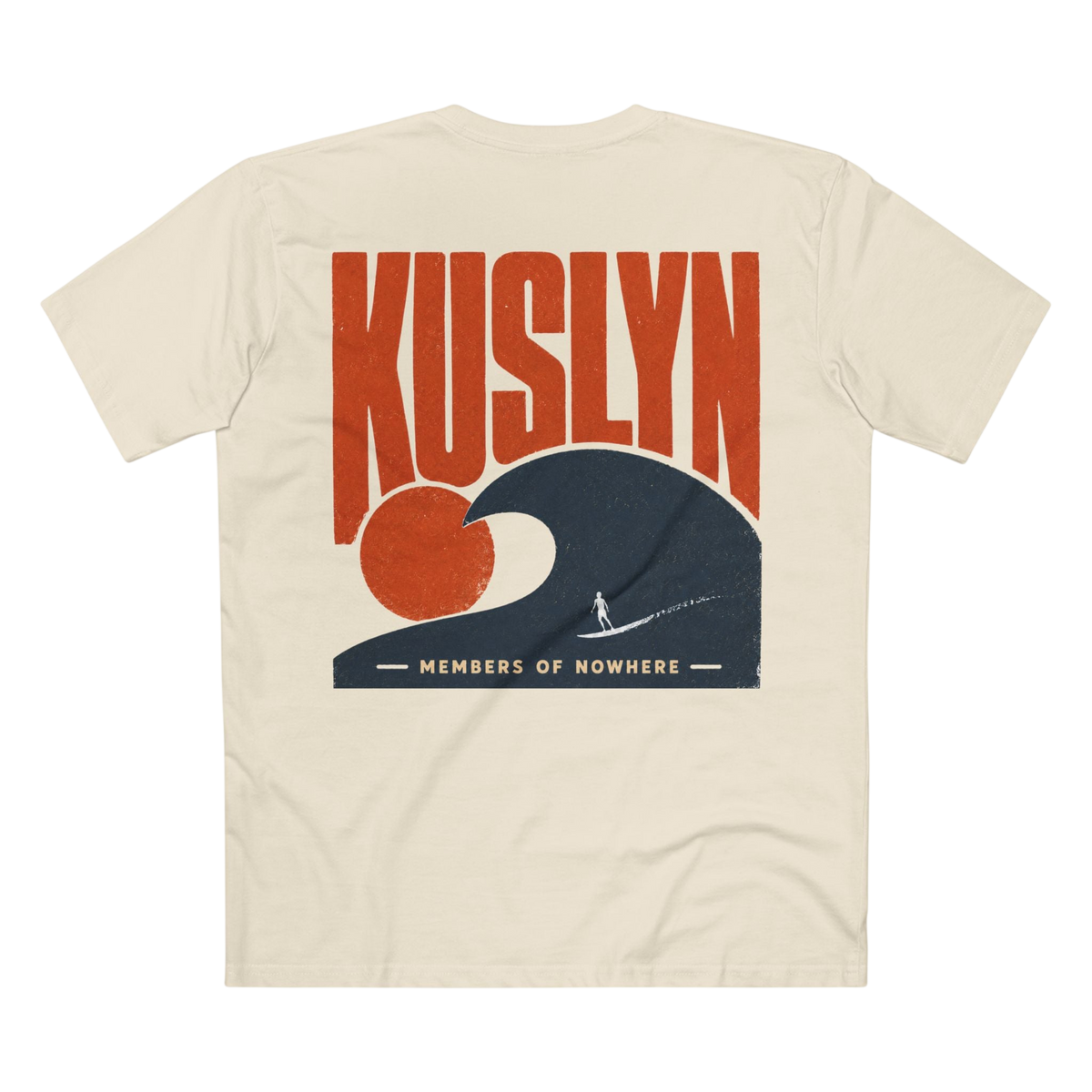 Kuslyn Wave Tee — 'Members of Nowhere' Surf Graphic T-Shirt