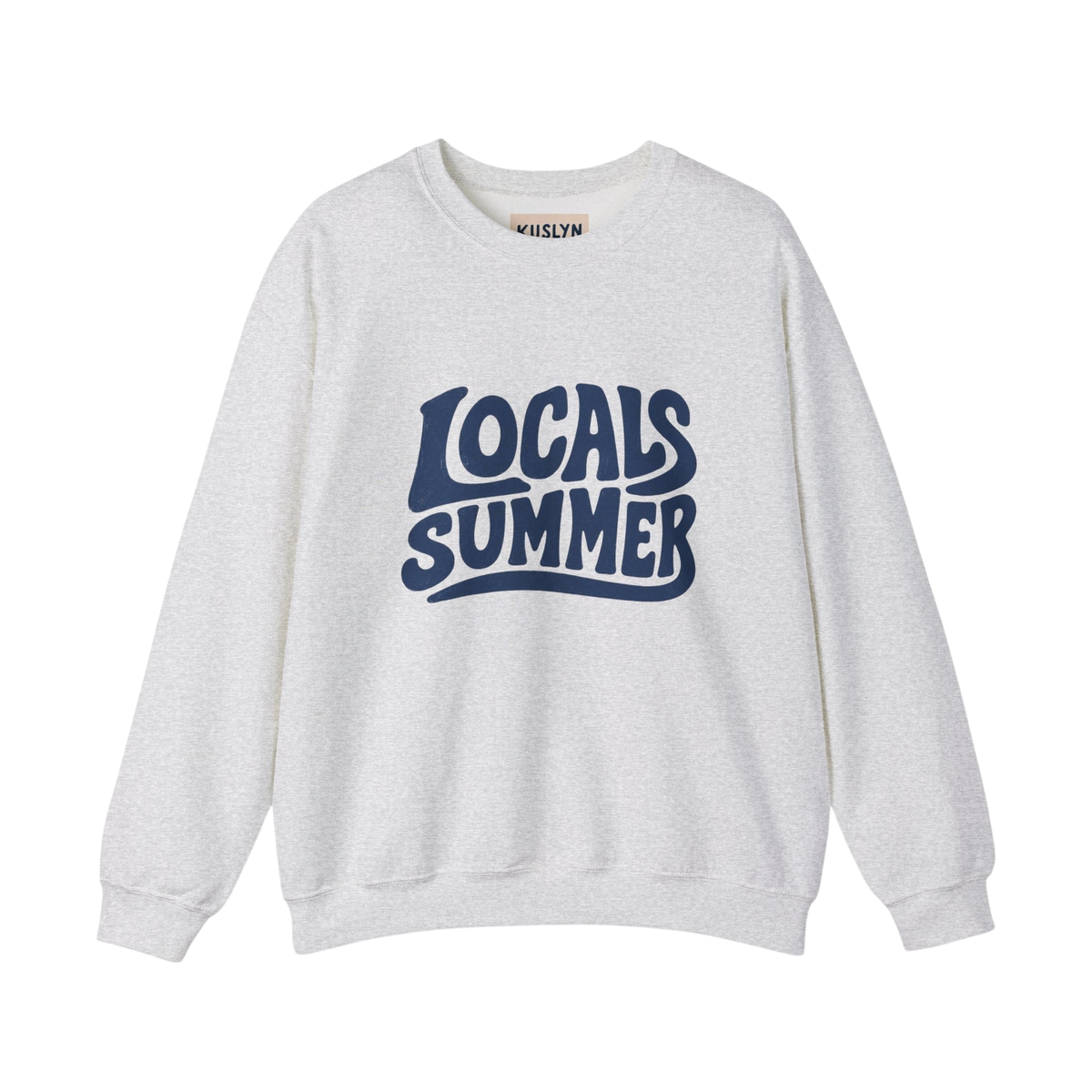 Locals Summer Crewneck Sweatshirt – Retro Surf Palm Graphic