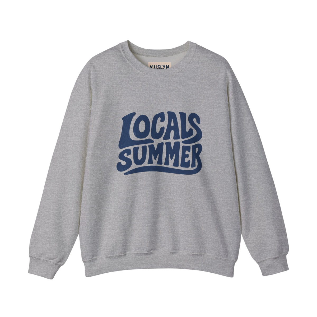 Locals Summer Crewneck Sweatshirt – Retro Surf Palm Graphic
