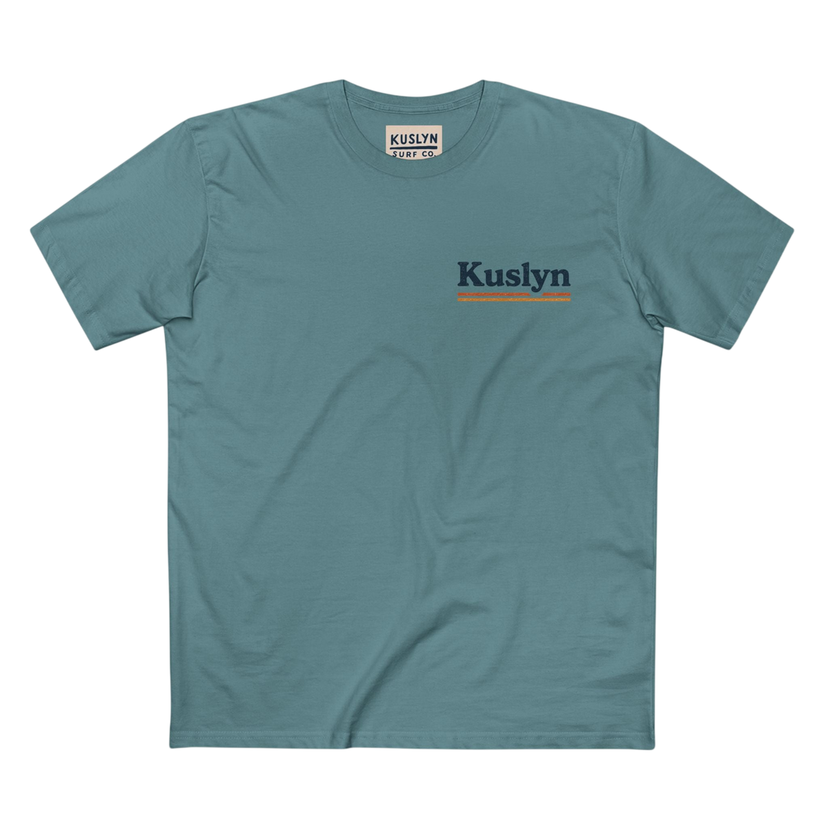 Kuslyn Sunset Beach Tee — Retro Palm Tree Surf Graphic T-Shirt