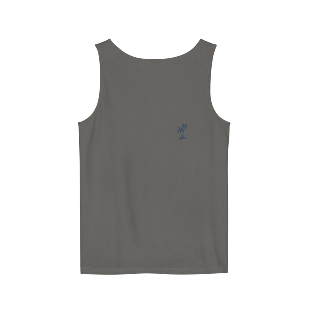 Kuslyn Surf Co. Graphic Tank Top — Minimal Beach Palm Logo