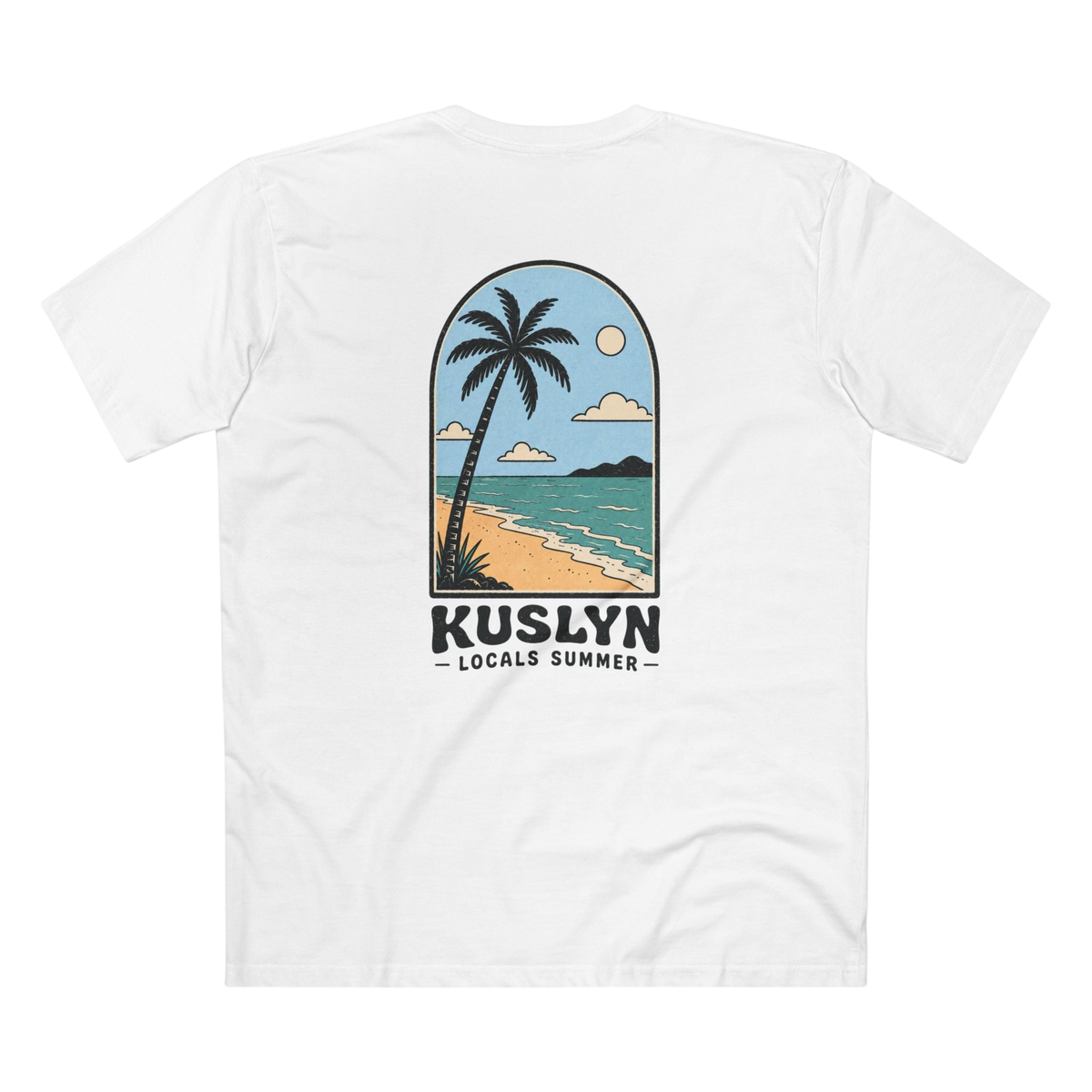 Kuslyn Beach Graphic Tee — 'Locals Summer' Palm Tree T-Shirt