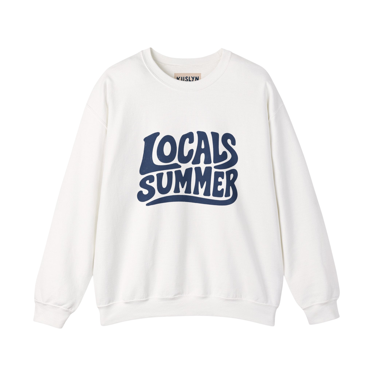 Locals Summer Crewneck Sweatshirt – Retro Surf Palm Graphic