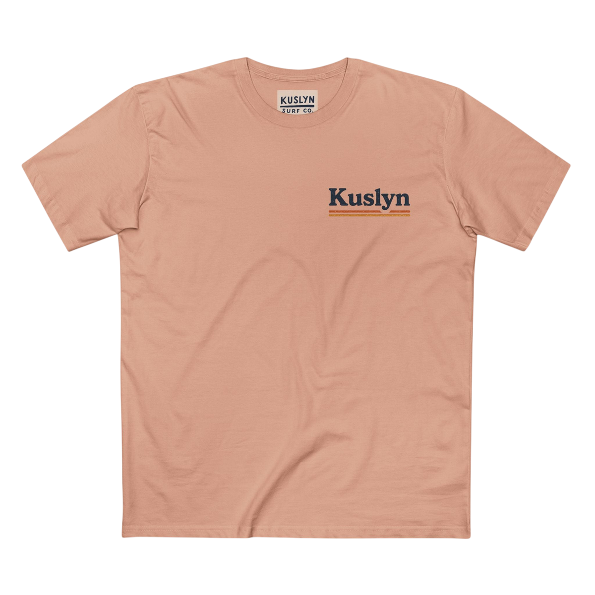 Kuslyn Sunset Beach Tee — Retro Palm Tree Surf Graphic T-Shirt