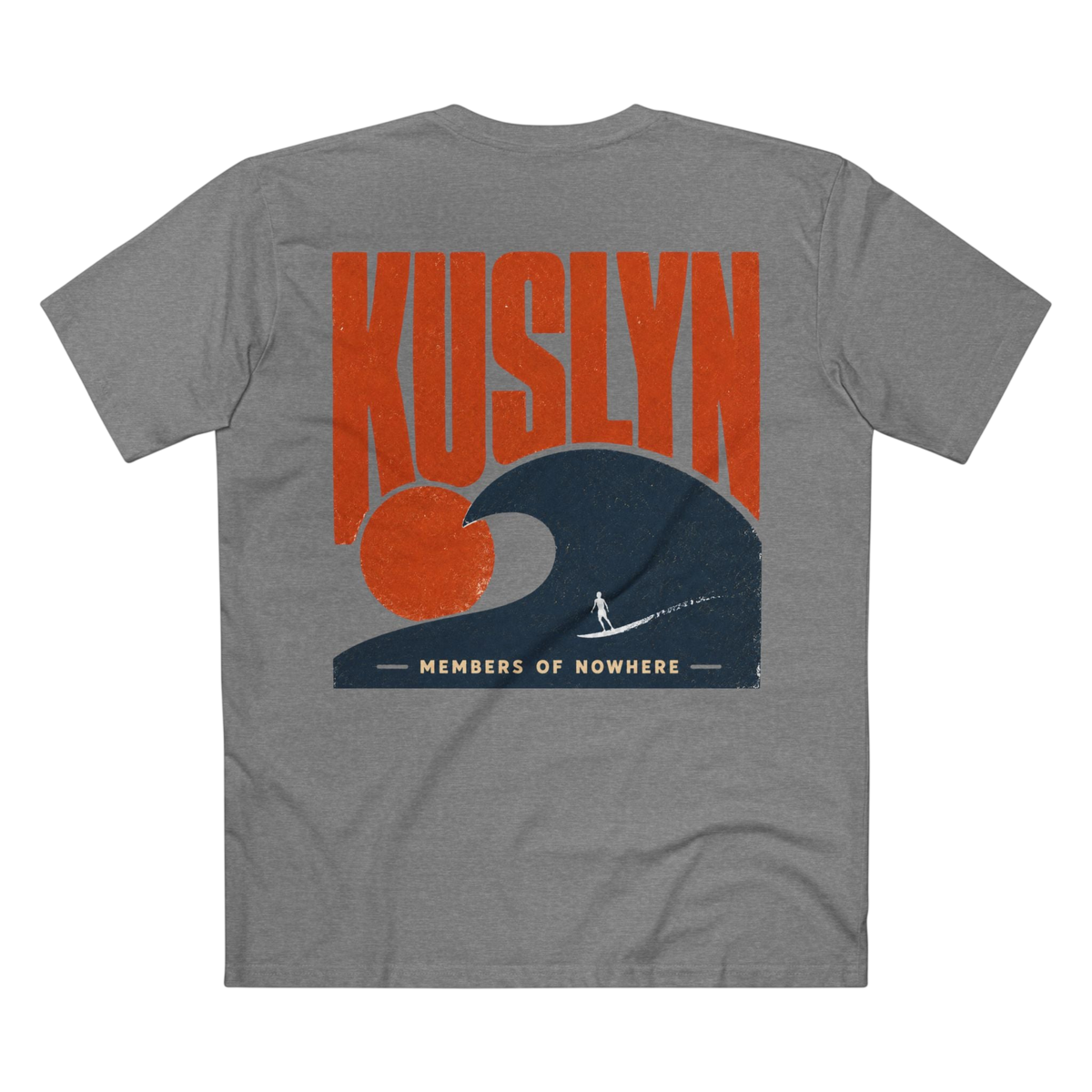 Kuslyn Wave Tee — 'Members of Nowhere' Surf Graphic T-Shirt