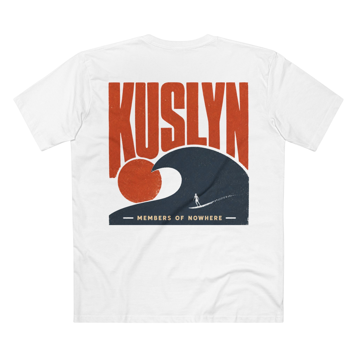 Kuslyn Wave Tee — 'Members of Nowhere' Surf Graphic T-Shirt
